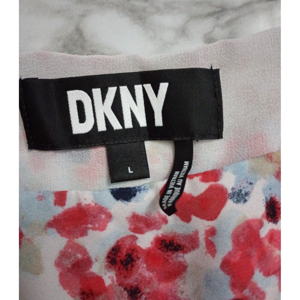 DKNY Floral Tank Blouse Size Large - Picture 3 of 6